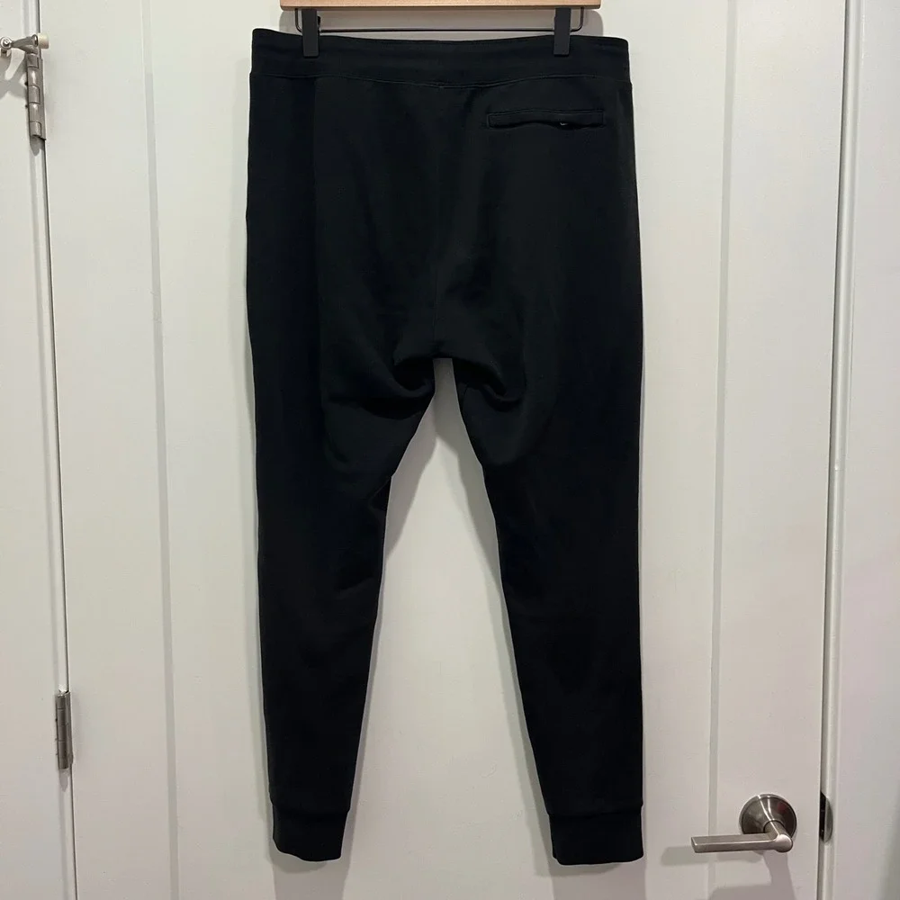 Polo Ralph Lauren Mens S Black Double-Knit Jogger Sweatpants Tapered Pony Logo